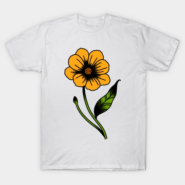 Yellow Flower T-Shirt by drawingsbydarcy